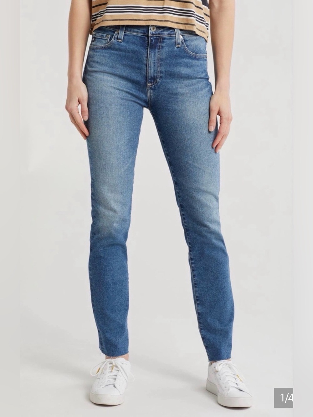 NWT AG Mari High Waist
Raw Hem Slim Straight Jean
30/10
